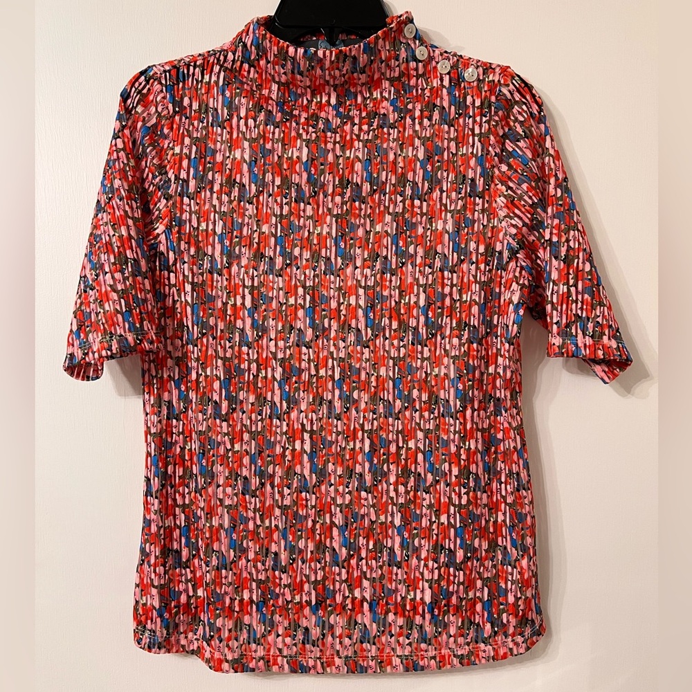 ANTHROPOLOGIE EVA FRANCO FLORAL MOCK NECK TOP ✨